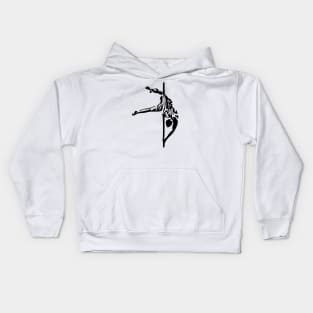 Aerialist Pole Dancer Male Kids Hoodie